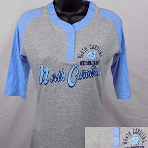North Carolina T Shirt Womens Medium Gray 3/4 Slee
